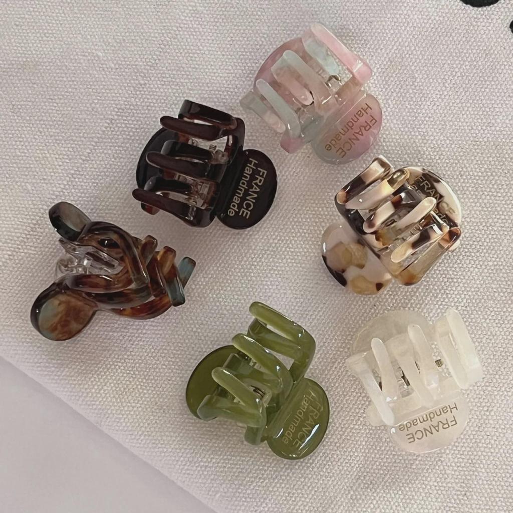 Корейская золотая ретро мини-заколка для волос из ацетата для челки - Simple Niche Princess Style