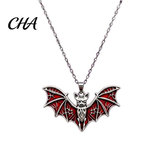 Gothic Fashion Daily Wear Bat Halloween Accessory, Vintage Punk Necklace, Viking Spooky Spider Web Earrings Style Dangle Drop for Cosplay Party