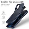Protective Case - PROSHOP - for iPhone 12 Pro Max - Flexible - Carbon Fiber - Navy Blue