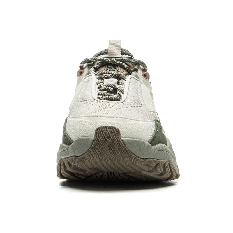 Li Ning CF Tracing, Qianhang Ce3 Амортизация Скользкие Устойчивые к истиранию Низкие Туристические Ботинки Женские Бежево-Зеленые AHCU038-3