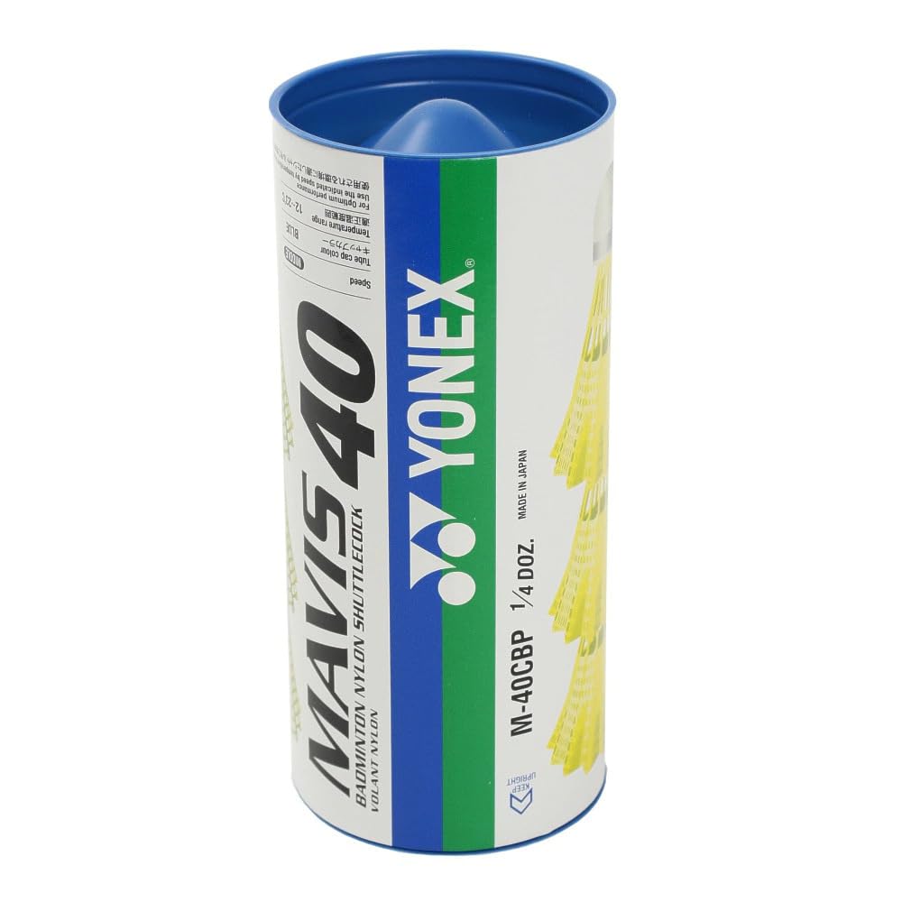 YONEX 40CBP Нейлон Бадминтон Средний [Продается поштучно] "Mavis Yellow, 3 штуки" Волан,