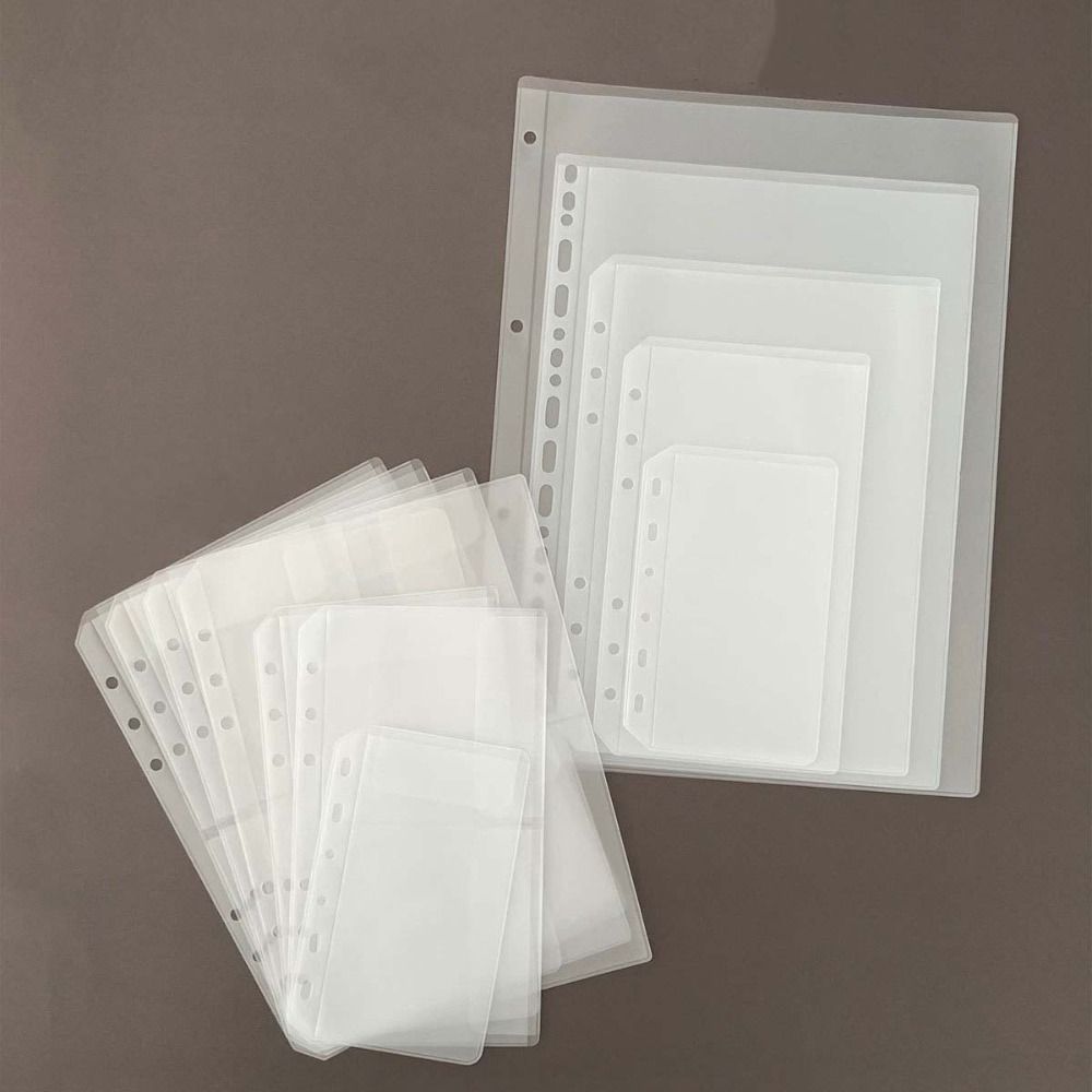 10Pcs PVC Spiral Binder Divider Page Separator Spiral Binder Envelopes Zipper Folders  Photocards