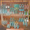 12 Pairs Boho Vintage Dangle Earrings for Women Favors Geometric Statement Tassel Eardop Daily Wear Party Work Gifts Versatile
