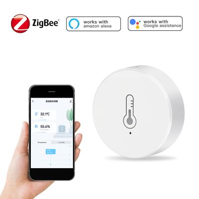 Датчик температуры и влажности Tuya ZigBee Mini с поддержкой умного дома, управление сценами через приложение Alexa, голосовой помощник Google Home