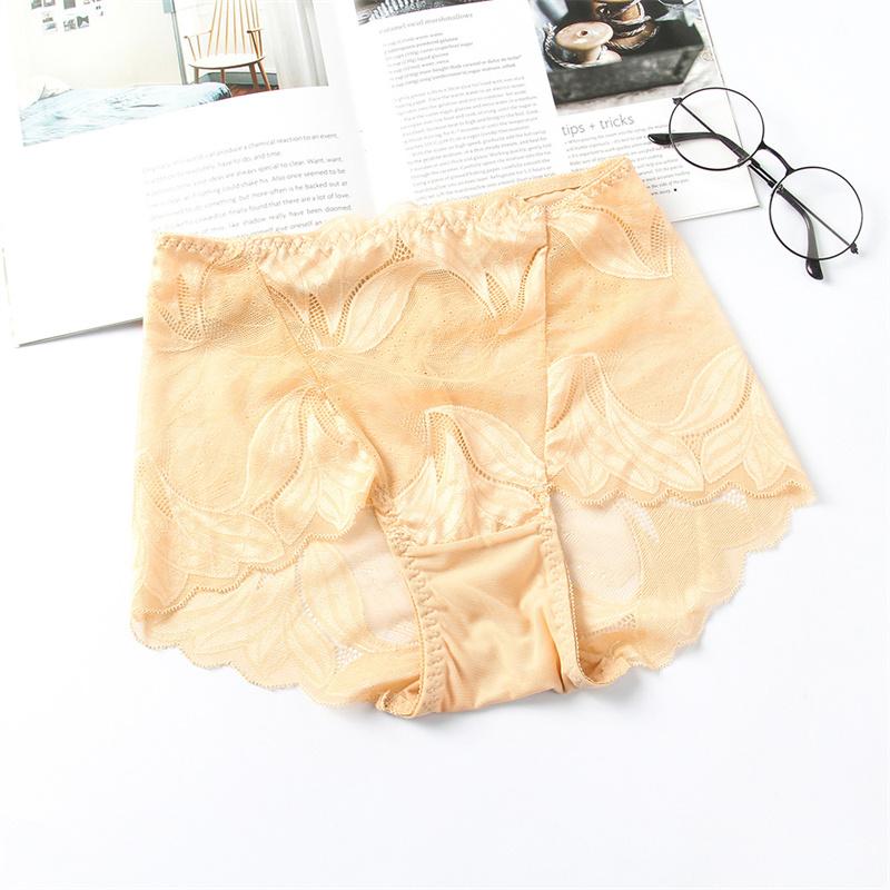 14 Color Women Ultra-thin Lace Panties Mid Waist Breathable Sexy Lingerie Europe Plus Size Briefs Abdomen Hip Lift Knickers