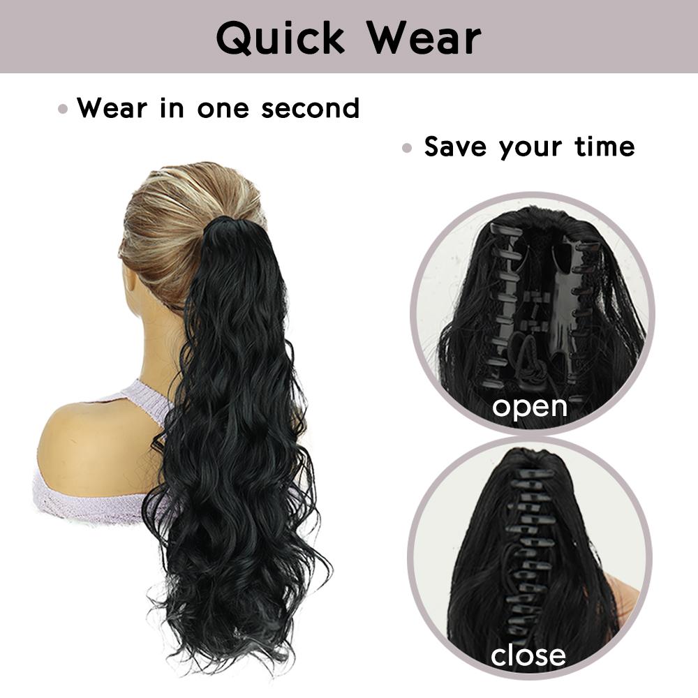 MISSQUEEN Синтетический коготь шнурок конский хвост парик-наращивание конский хвост длинный волнистый конский хвост высокотемпературное волокно для женщин косплей вечеринка одежда