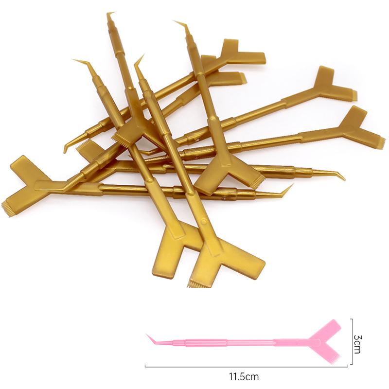 10 шт. многоразовые пластиковые палочки для завивки ресниц, инструмент для наращивания ресниц Y-образная расческа, бигуди для подъема ресниц, аппликатор, кисти для макияжа