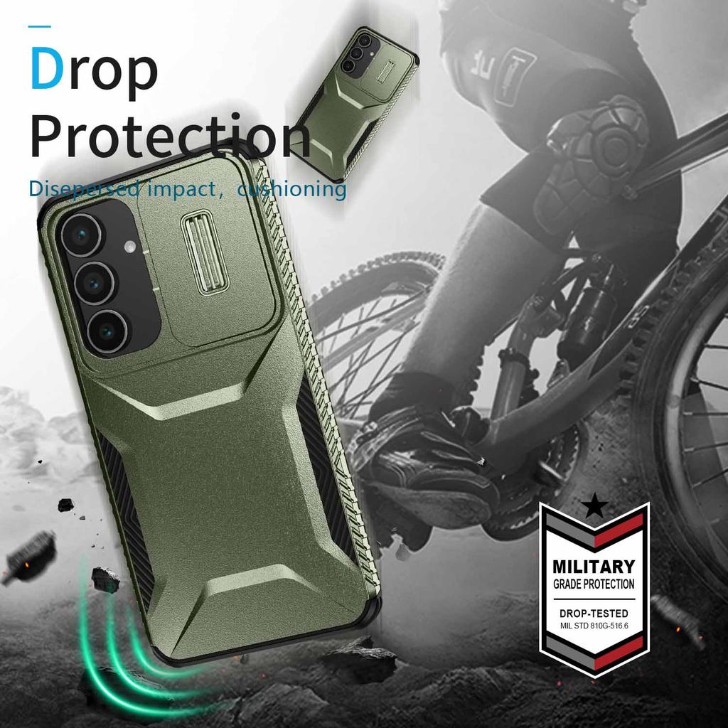 Чехол для Samsung Galaxy S25 FE Camshield TPU+PC Чехол для телефона Нескользящий Боковой край