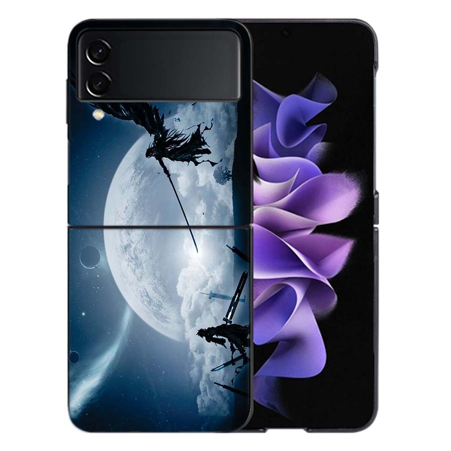 Final Fantasy VII Для Samsung Galaxy Z Flip 5 4 3 Чехол Ударопрочный Жесткий Чехол Телефон Z Flip 6 7 5G Z Flip 5 4 5G TPU PC Жесткий Coq