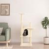 VidaXL Cat Tree with Sisal Scratching Posts Cream 132 Cm 171726