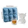 Cute Highland Cow Silicone Ice Cube Mold Animal-Shaped Ice Tray for Whiskey Food Grade Perfect for Home Bar Supplies