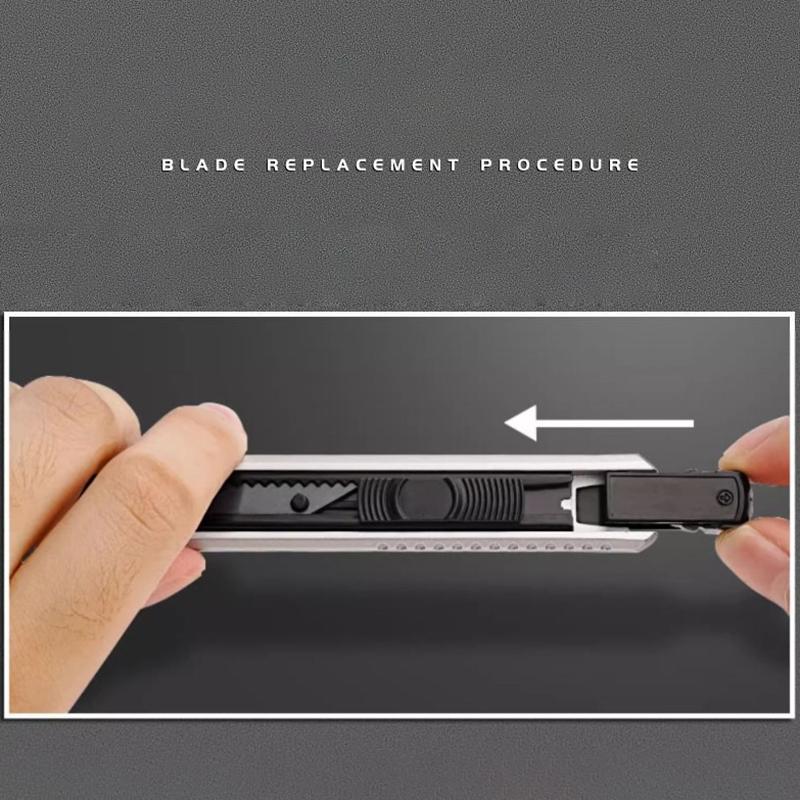 Канцелярский нож, металлический, 30°, небольшой резак для бумаги, самоблокирующийся, для распаковки, режущий инструмент, художественные принадлежности, лезвие 9 мм