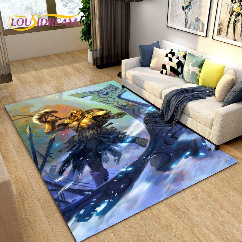 Коврик Одина с скандинавской мифологией викингов, ковер для гостиной, спальни, дивана, коврик для украшения, детский нескользящий напольный коврик