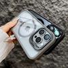 KEYSION Magnetic Transparent Phone Case for MagSafe for iPhone 15 16 Pro Max 16 Plus 16e Lens Protector Metal Stand Shockproof Cover