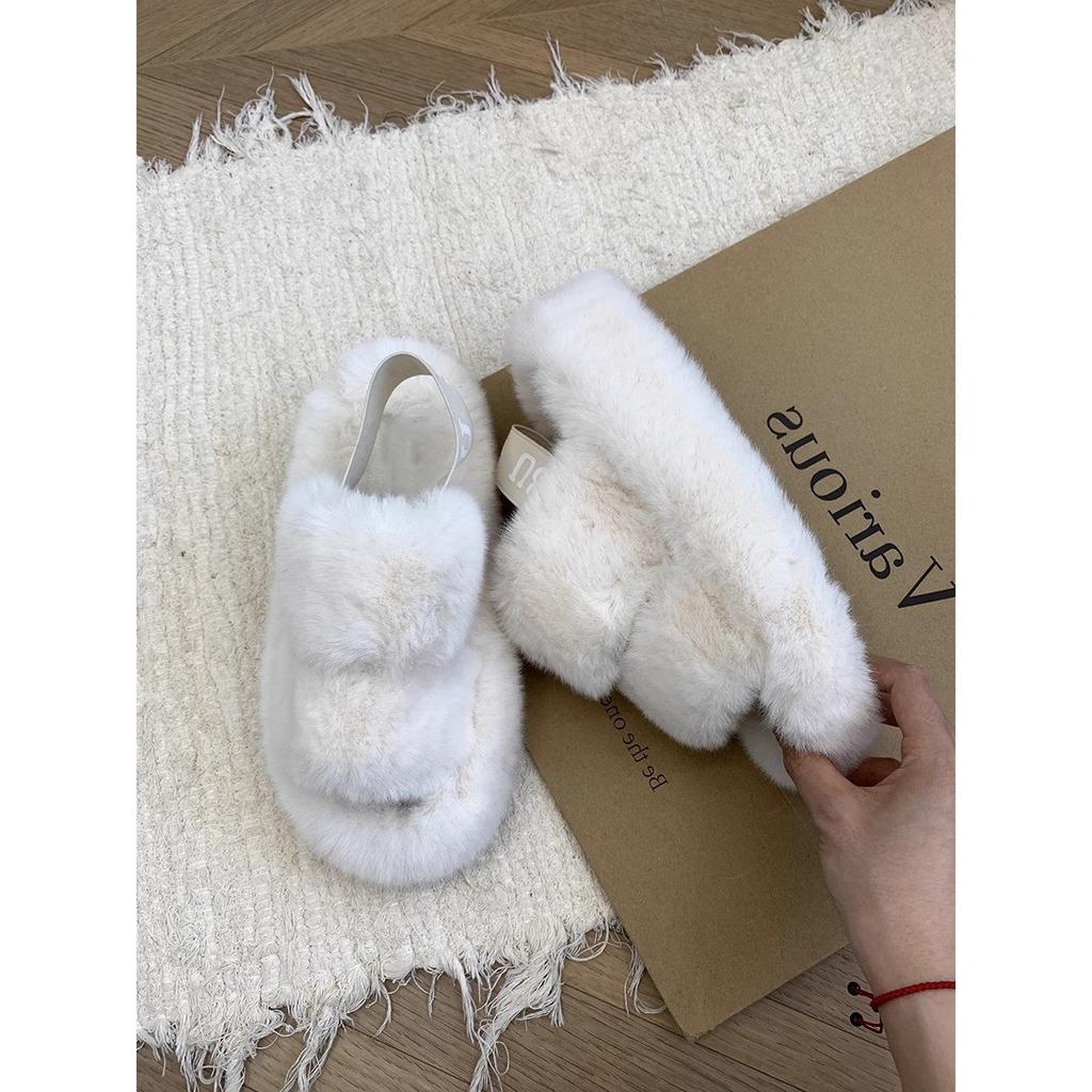 Повседневные тапочки на мягкой подошве, которые женщины носят осенью и зимой, новые толстоподошвенные тапочки Мао Мао, популярные у интернет-знаменитостей Мао Мао