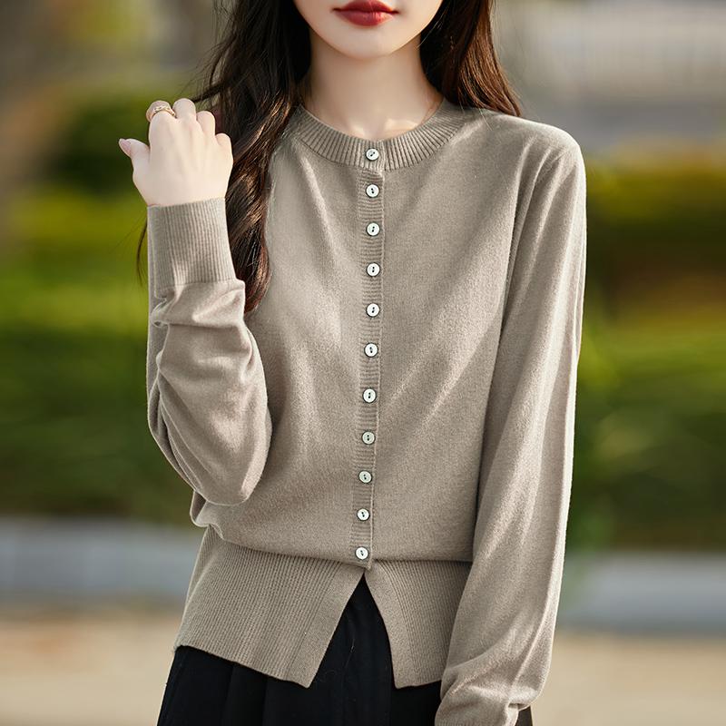 Женский легкий кардиган из 50% шерсти и 50% шелка Mulberry — универсальный трикотаж на все 4 сезона для комфорта и стиля в любое время года