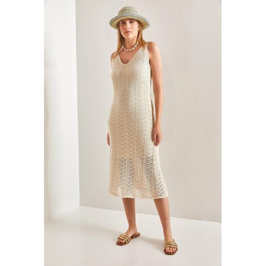 Women's Strap Openwork Summer Knitwear Dress