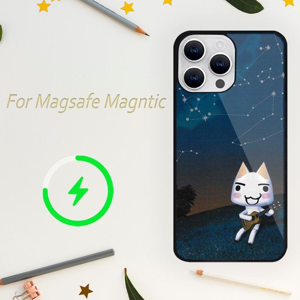 Милый чехол для телефона Inoue Toro Cat для iPhone 15 14 13 12 11 Plus Pro Max Magsafe с магнитной беспроводной зарядкой
