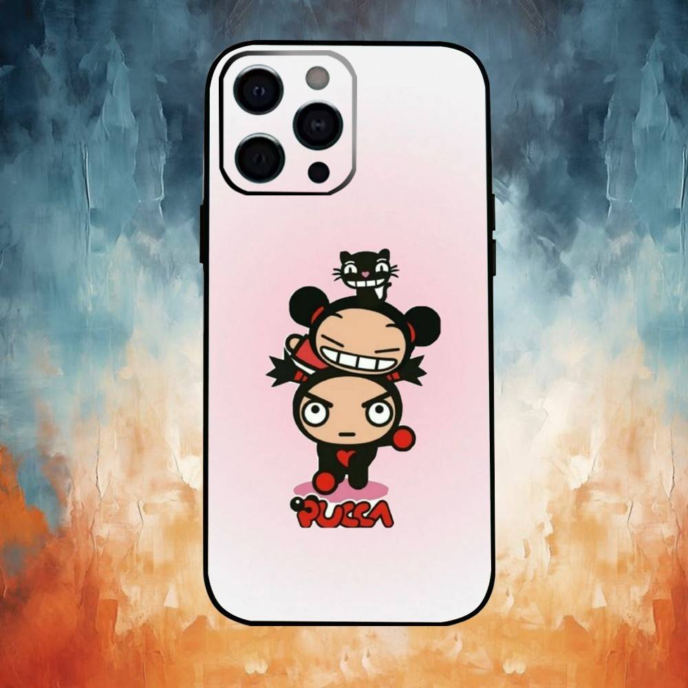 Милый Мультяшный Чехол для Телефона Pucca Силиконовый Мягкий Для IPhone 17,16,15,14,13,12,11,XS,Plus Pro Max