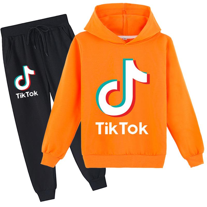 Fashion Children's Fashion Clothes Printed Hoodie + Pants Suit Leisure Sports Suit 100cm-170cm