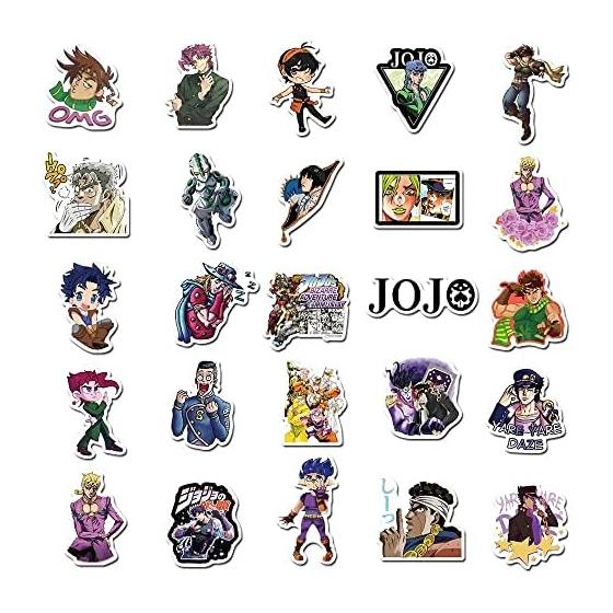 Для Набор Наклеек JoJo's Bizarre Adventure из 50 Штук Милые Аниме для JoJo's Bizarre Adventure Наклейка Водонепроницаемая Наклейка Милый Стильный Мультяшный DIY Наклейка