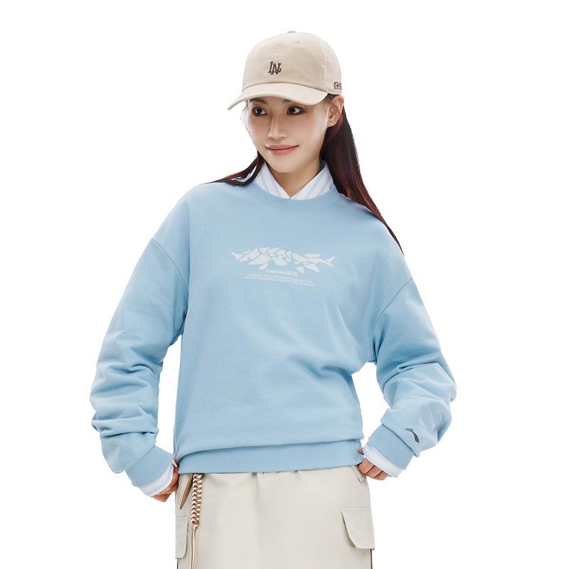 Унисекс Толстовка Li Ning Outdoor CF Tracing Синий Незабудка AWDW171-5