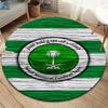 Saudi Senior National Football Team Round Area Rug,Carpet Rug for Living Room Bedroom Sofa Playroom Decor,Non-slip Floor Mat