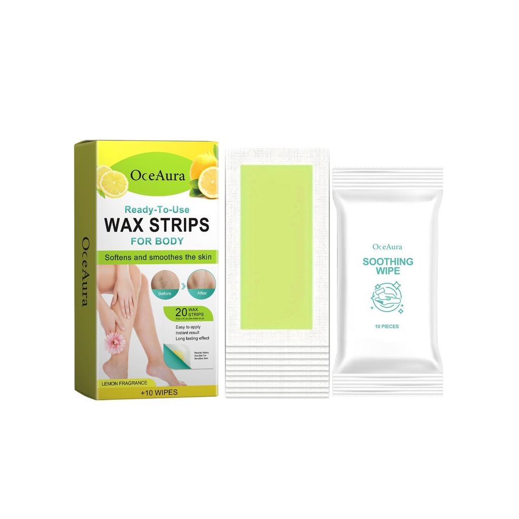 20 восковых полосок для удаления волос для летней депиляции, двухсторонняя бумага с холодным воском для ног, тела, лица, полезная 3 мл