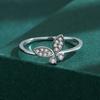 Fashion 925 Sterling Silver Fashion FlyingButterfly Adjustable Finger Ring for Charm Women Fine Jewelry Party Gift Sterling Silver Jewelry