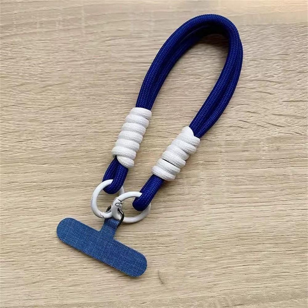 with Patch Mobile Phone Lanyard Braided Phone Hanging Chain Phone Wrist Strap Mobile Case