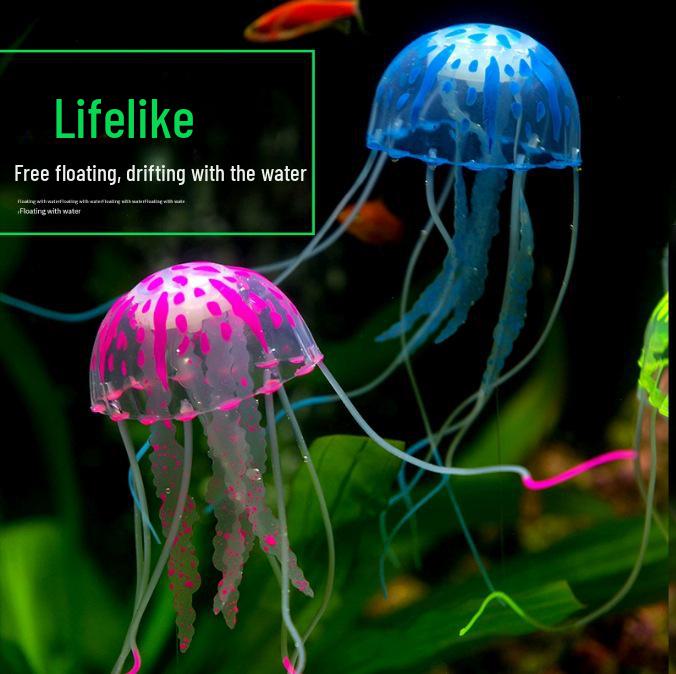 Плавающие силиконовые медузы для аквариума, украшения