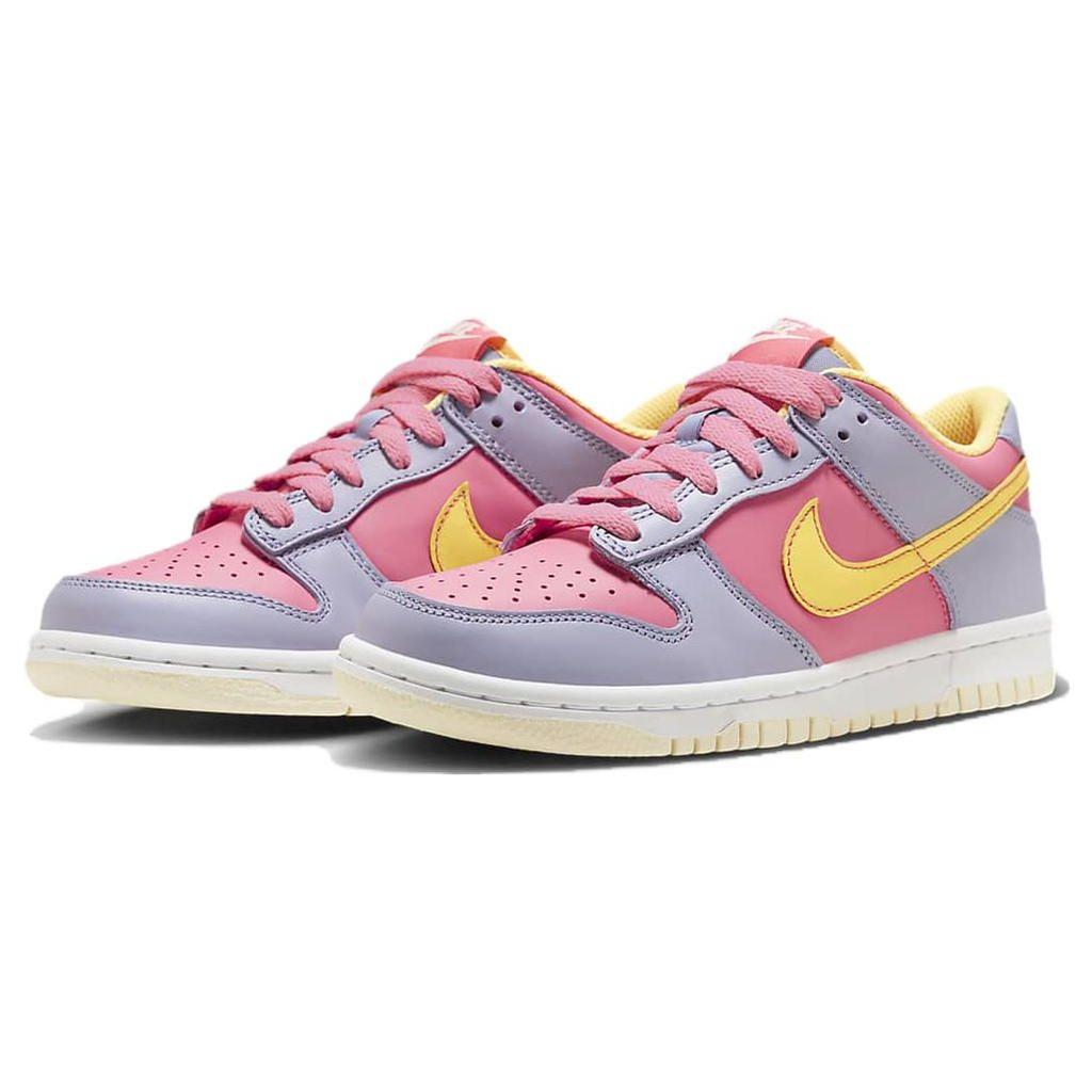 Nike Dunk Замшевые Спортивные Комфортные Прочные Дышащие Низкие Детские Кроссовки Детские кроссовки Фиолетовый Розовый DH9765-500