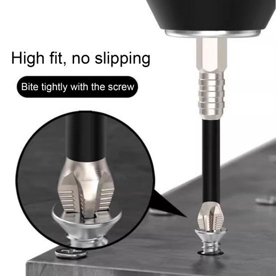 6 шт. сверл для отвертки с антикоррозийным покрытием 60HRC Высокая твердость Широко используемый сильный магнитный противоскользящий набор сверл