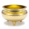 Buddhist Altar Shop Takita Shoten Buddhist Incense Burner, Polished, 3-inch Tabletop Incense Burner, 9cm Diameter X 6.1cm Height, Brass, for Buddhist