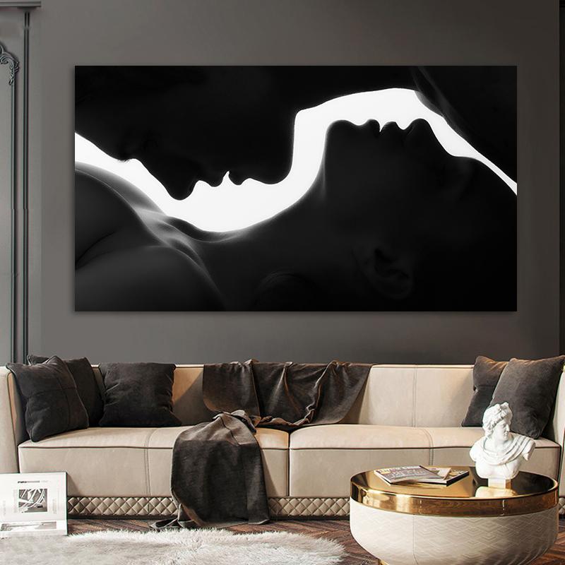 Черно-белые сексуальные мужчины и женщины картины на холсте постеры и принты настенные художественные картины для гостиной украшения дома