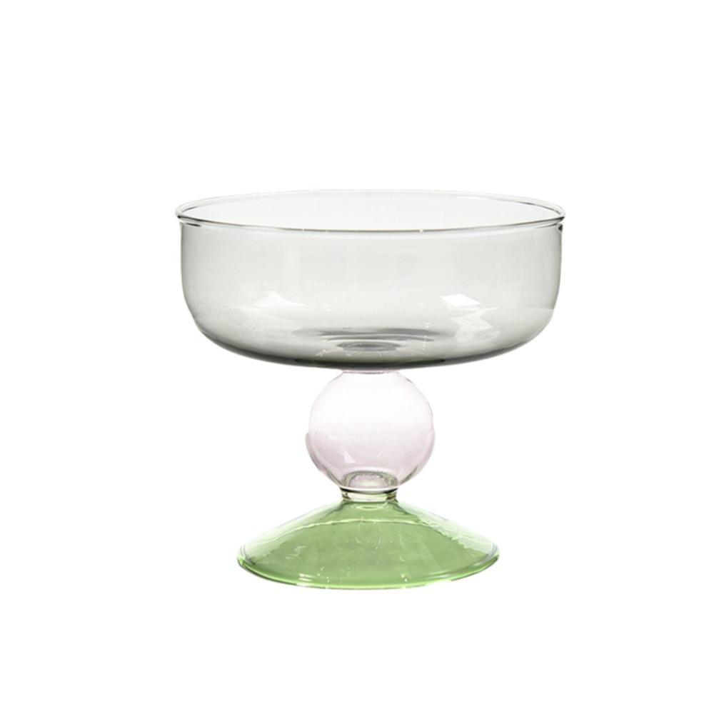 High Feet Glass Ice Cream Bowl 270 ML Dessert Cup Exquisite Fruit Salad Bowl  Cafe