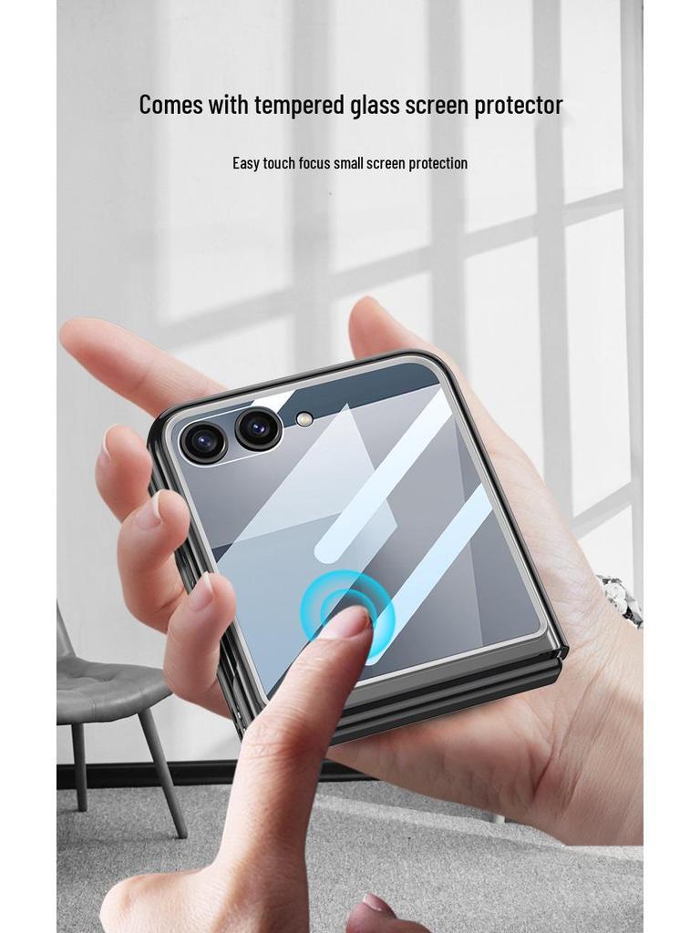 Защитный чехол для Samsung Z Flip7: Прозрачный чехол-подушка безопасности с большим окном