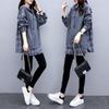 Spring Autumn Women's Cotton Hooded Sweatshirt for Women Loose Fit  Fake Two-piece Hoodie
