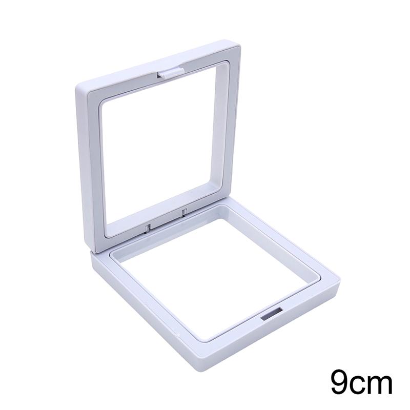 PE Film Colorful Jewelry Storage Box 3D Packaging Case Gemstone Free Stand Floating Frame Membrane