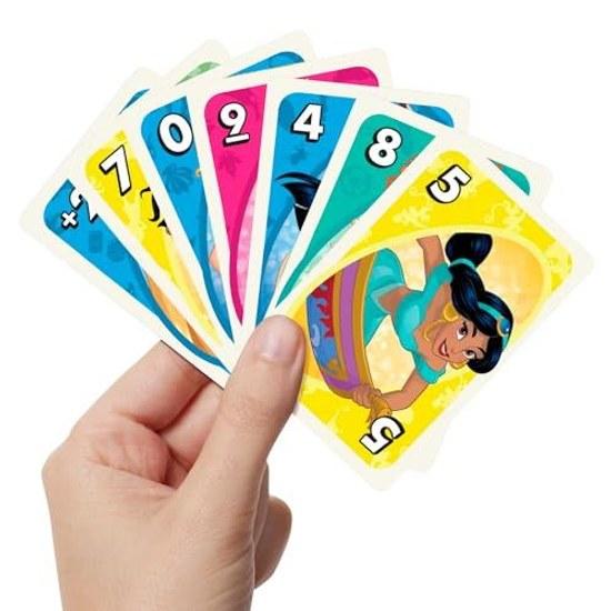 Игра Mattel UNO Вечеринка с принцессами Диснея Карты 112 карт 2-10 игроков Возраст 7+ Розовый GYY69