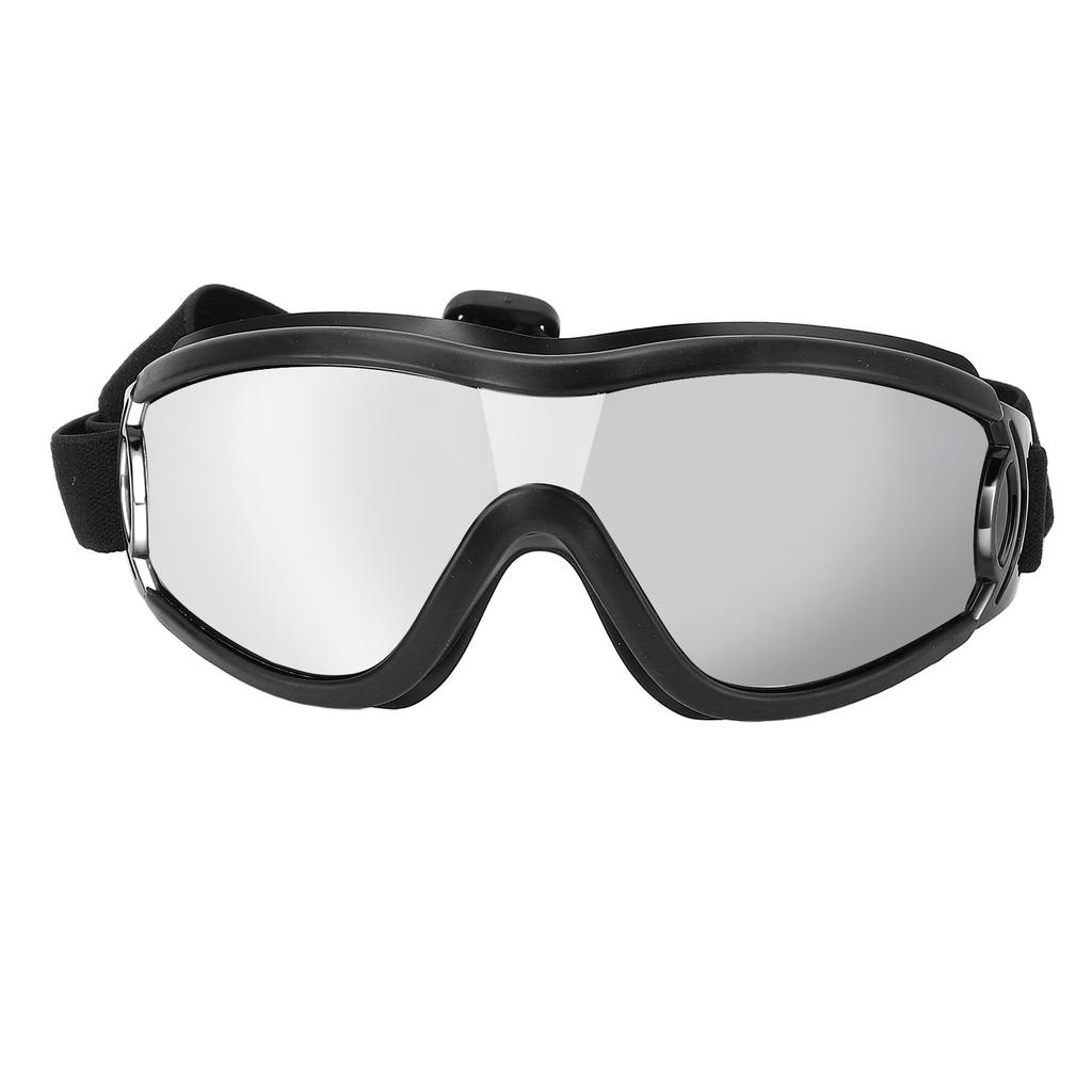 Dog Goggles Wind Proof UV Proof Fog Proof Dog Sunglasses with Adjustable Strap for Outdoor Silver