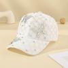 Lace Rhinestone Butterfly Baseball Cap Elegant Mesh Breathable White Sports Hats Adjustable Women Trucker Hats