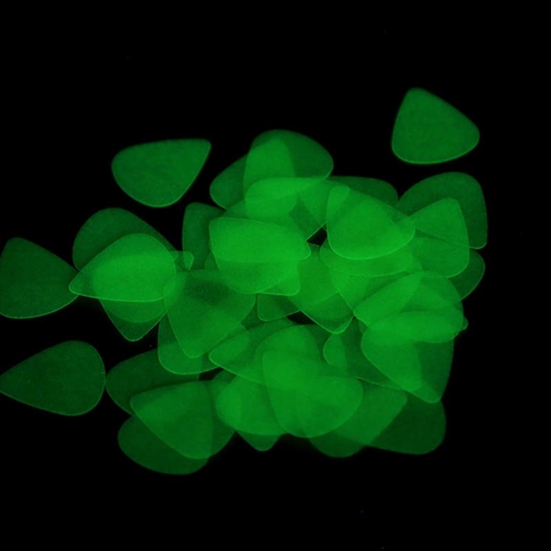 Acoustic Guitar Bass Pick Ukulele Plectrums Droplet Shape Luminously Electric Guitar Pick for Beginner Guitar Palyer