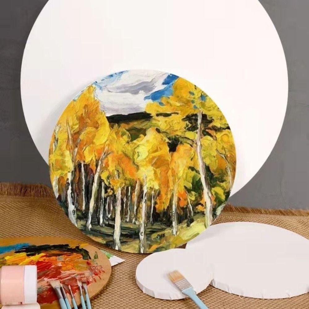 1 шт. Пустые панели для рисования, натянутый холст на подрамнике, доски для живописи, прочный круглый холст для живописи