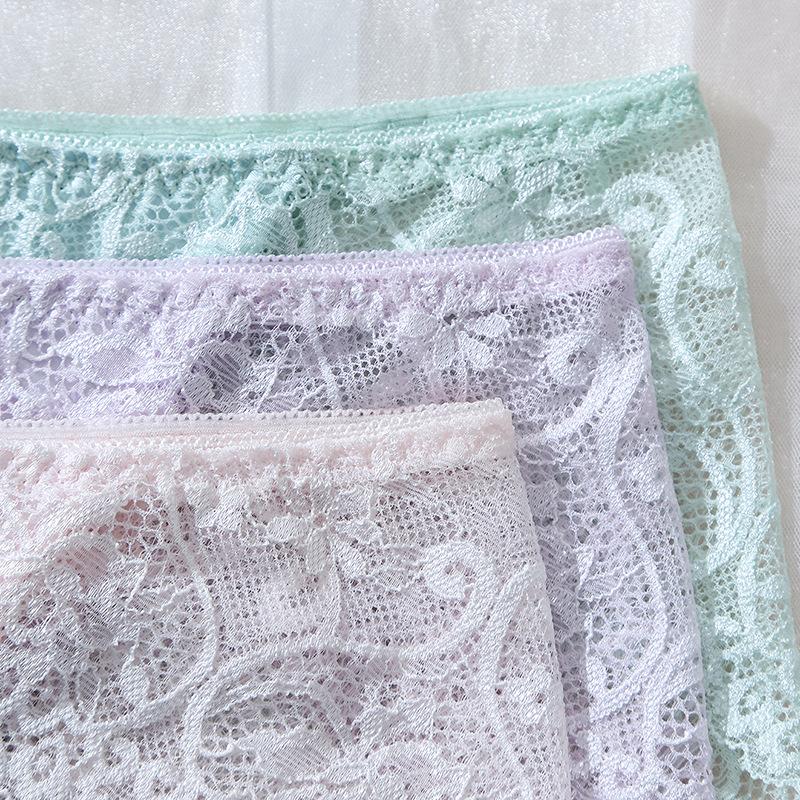 Low Waisted Lace Bow Pure Desire Sexy Panties Soft and Comfortable Triangle Women’s Panties