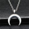 Fashion Simple Classic Antique Silver Color Crescent Moon Pendant Girl Women Short Chain Necklaces Choker Necklace