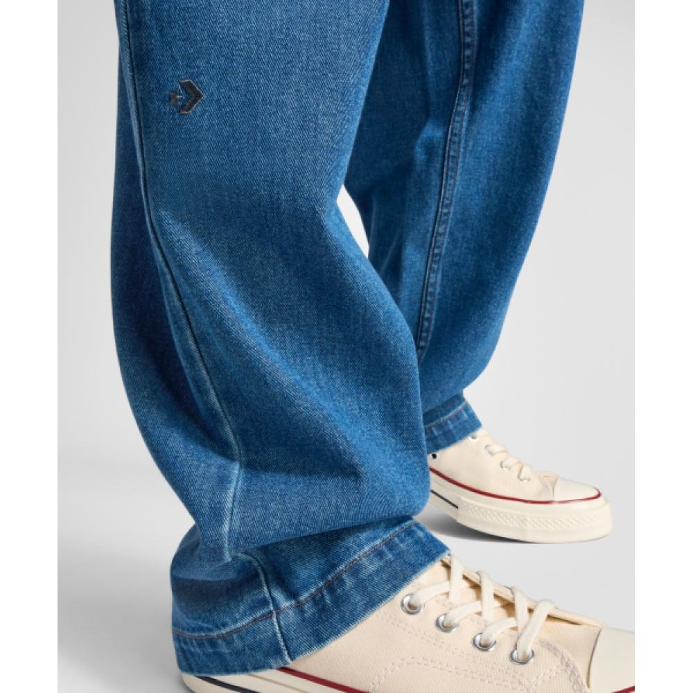 Converse Мешковатые джинсовые брюки с открытым подолом, средний светлый индиго 10027289 A01
