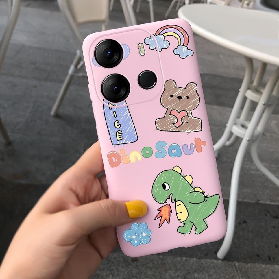 For Cover Tecno Pop 7 Pro Case Astronaut Dragon Silicone TPU Soft Back Cover Cases for Tecno Pop7 Pro BF7 Shockproof Bumper Capa