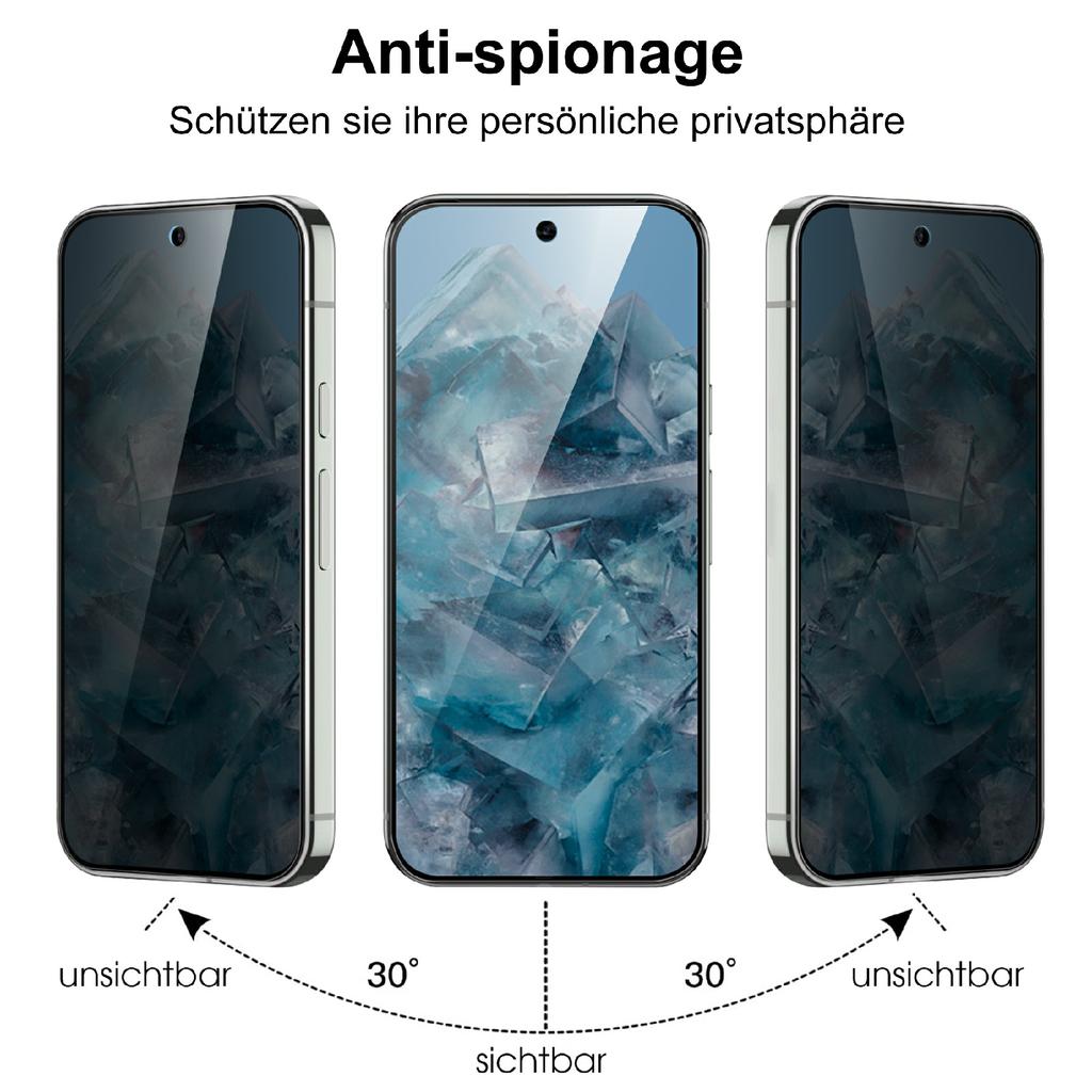 Для Google Pixel 9 Pro XL Защитное стекло для экрана 2.5D Изогнутый край Пленка против шпионажа