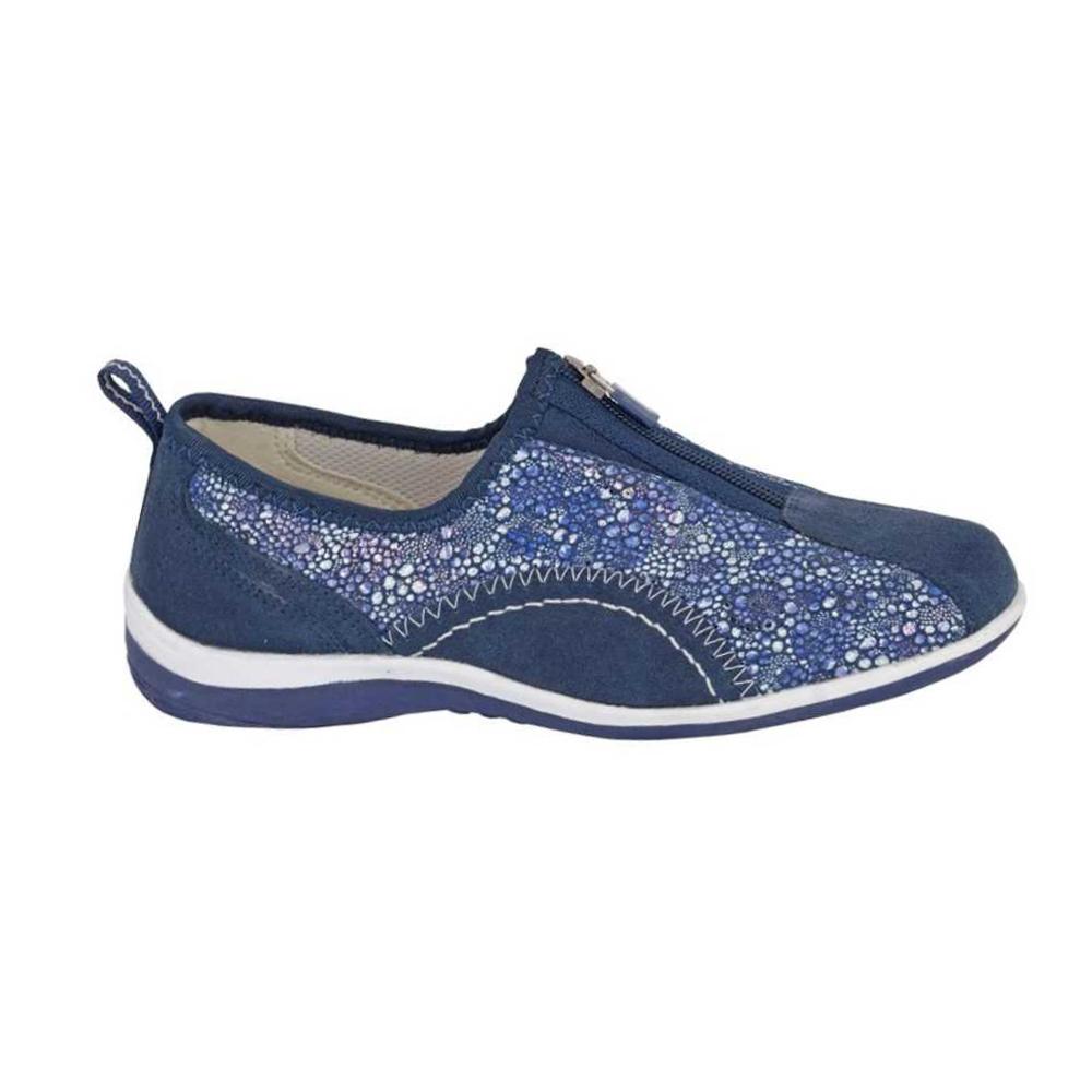 Boulevard Womens/Ladies Leisure Suede Zip Casual Shoes